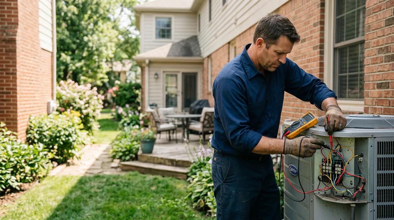 HVAC technician working near Afton, WY